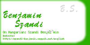 benjamin szandi business card